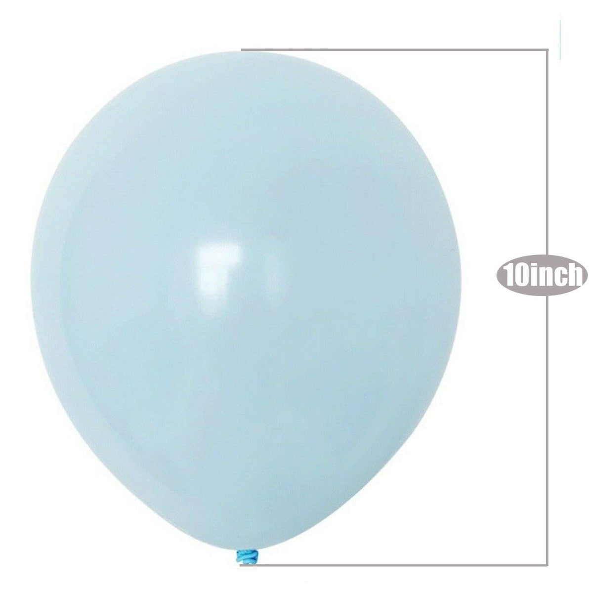 100x 10" Helium-Quality Latex Pastel Party Balloons - Blue