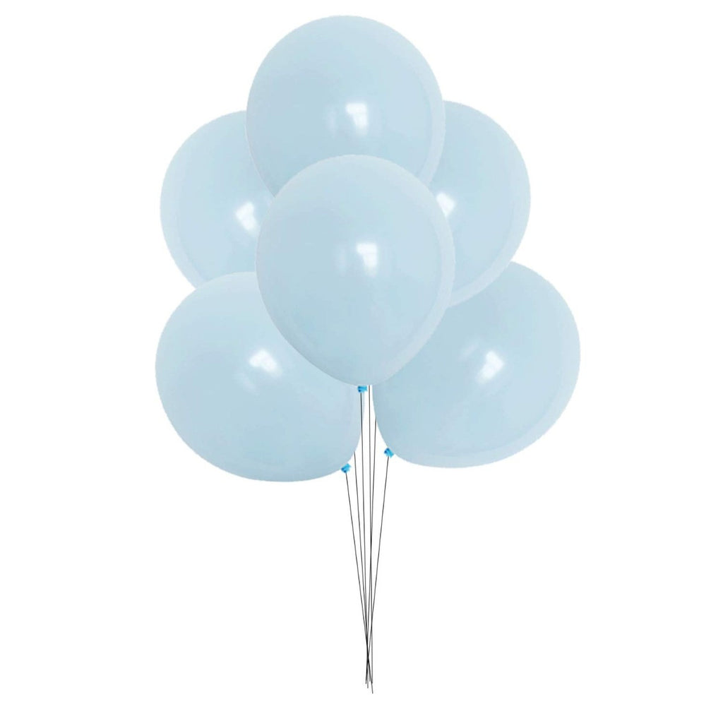 100x 10" Helium-Quality Latex Pastel Party Balloons - Blue
