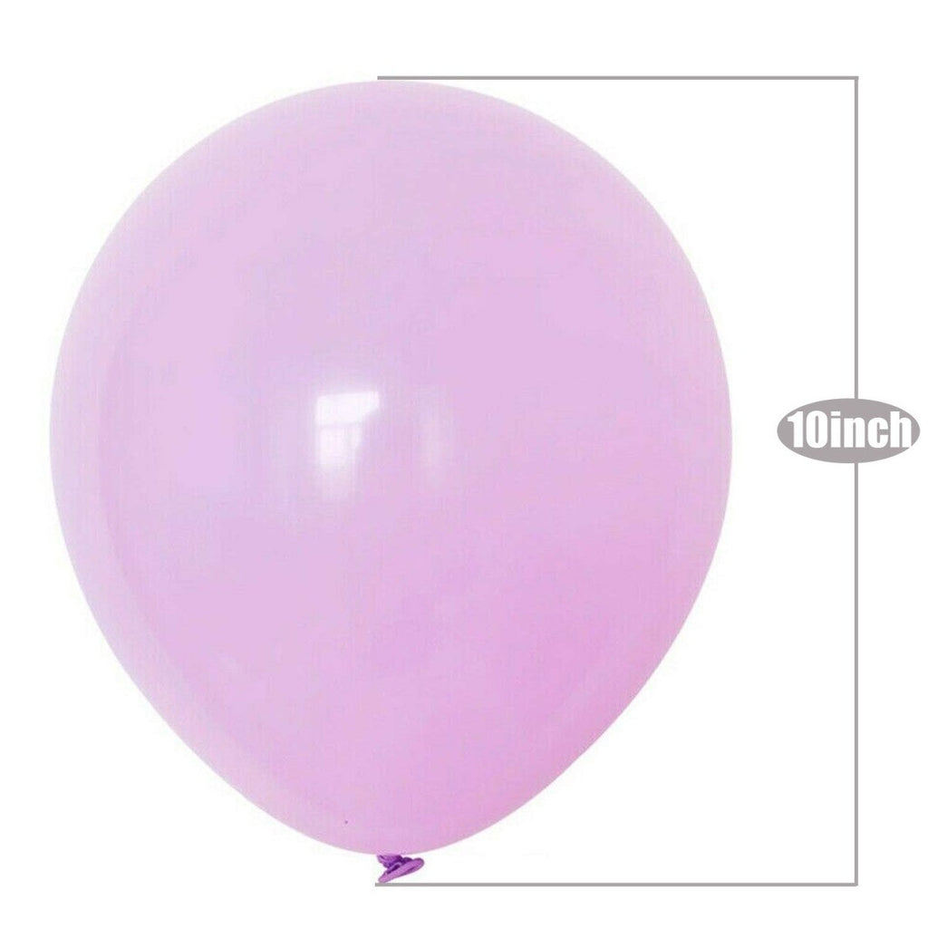 100x 10" Helium-Quality Latex Pastel Party Balloons - Dark Purple