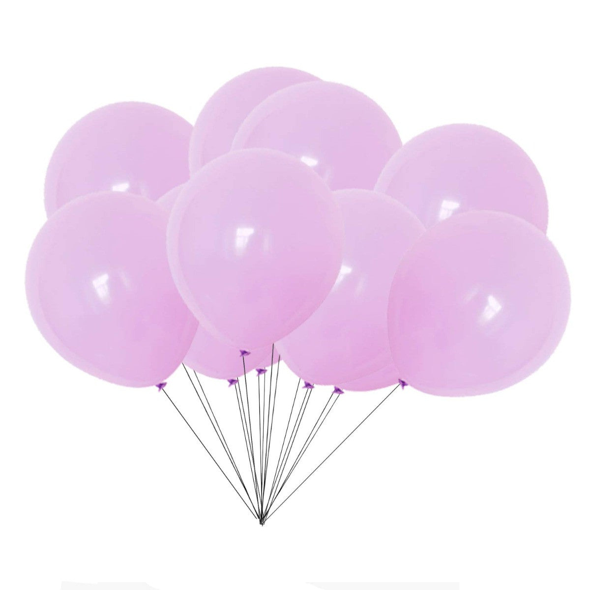 100x 10" Helium-Quality Latex Pastel Party Balloons - Dark Purple