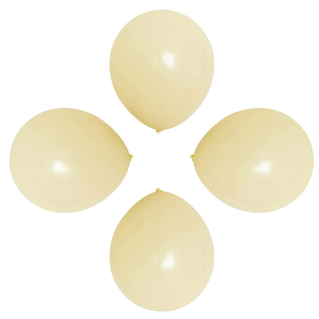 100x 10" Helium-Quality Latex Pastel Party Balloons - Yellow