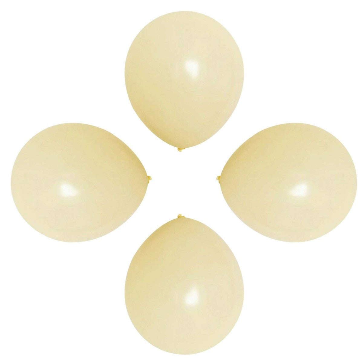 100x 10" Helium-Quality Latex Pastel Party Balloons - Yellow