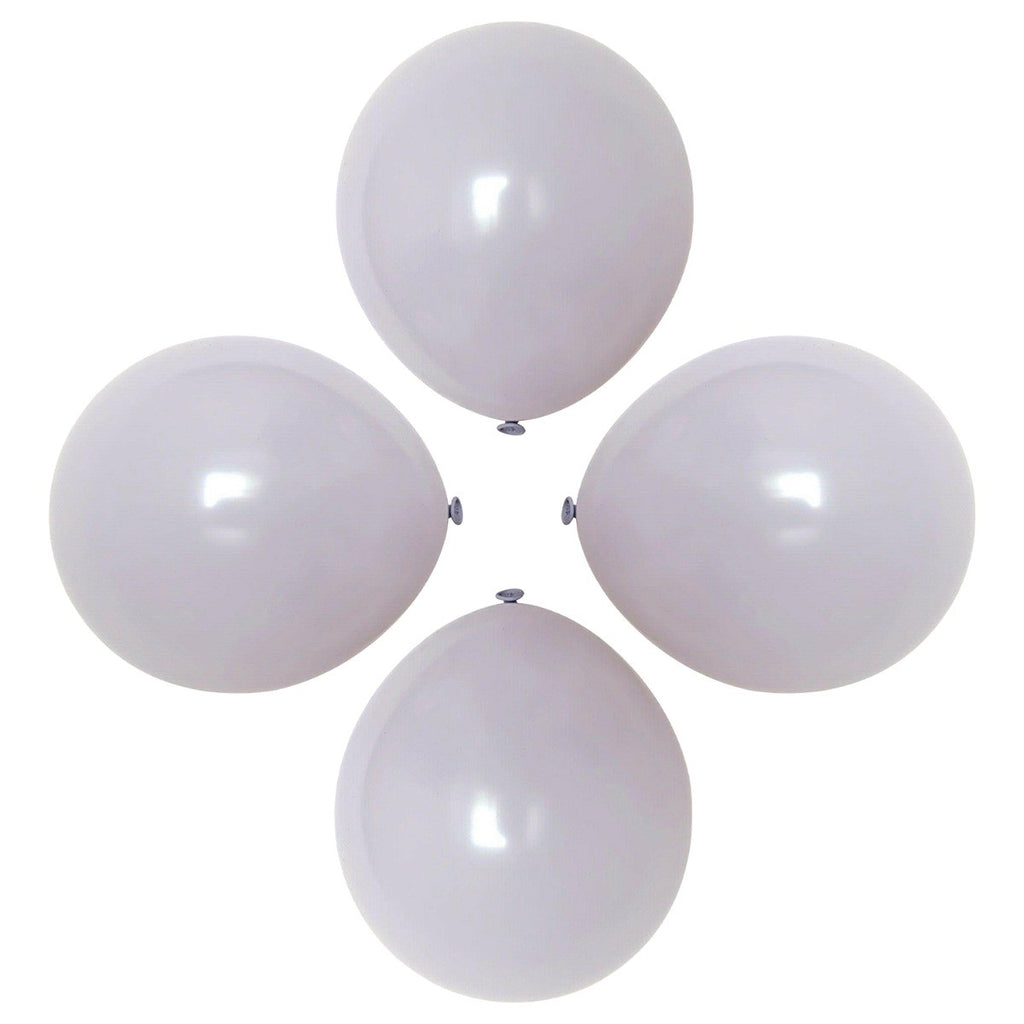 100x 10" Helium-Quality Latex Pastel Party Balloons - Grey