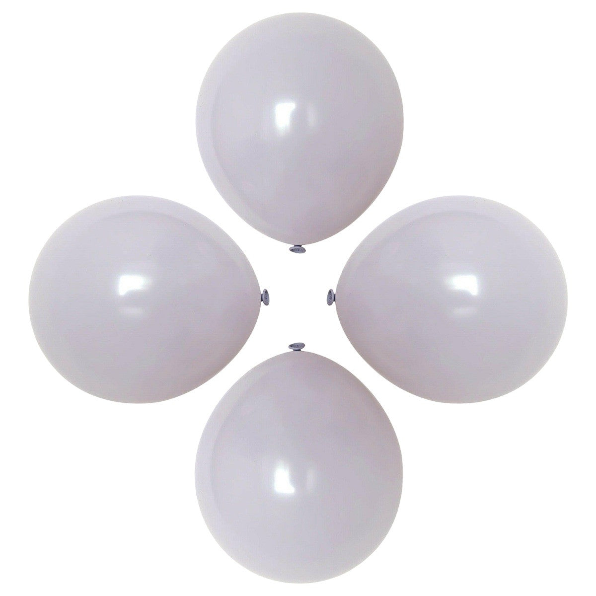 100x 10" Helium-Quality Latex Pastel Party Balloons - Grey