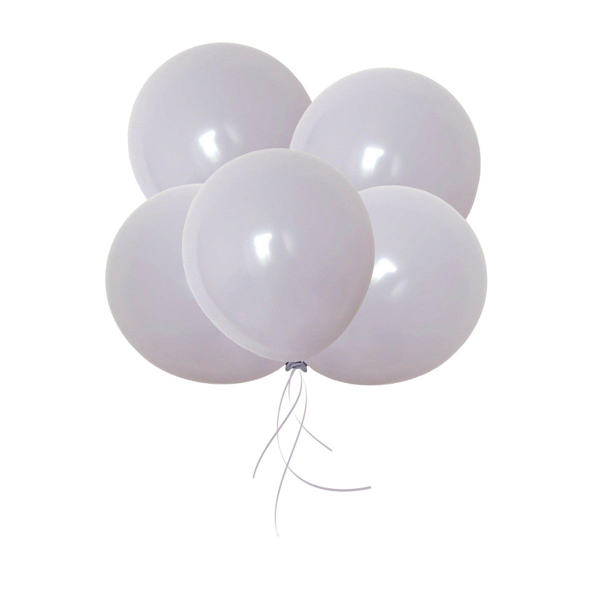 100x 10" Helium-Quality Latex Pastel Party Balloons - Grey