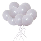 100x 10" Helium-Quality Latex Pastel Party Balloons - Grey