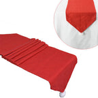 35cm x 180cm Red Felt Festive Table Runner with Snowflake Pom-Pom