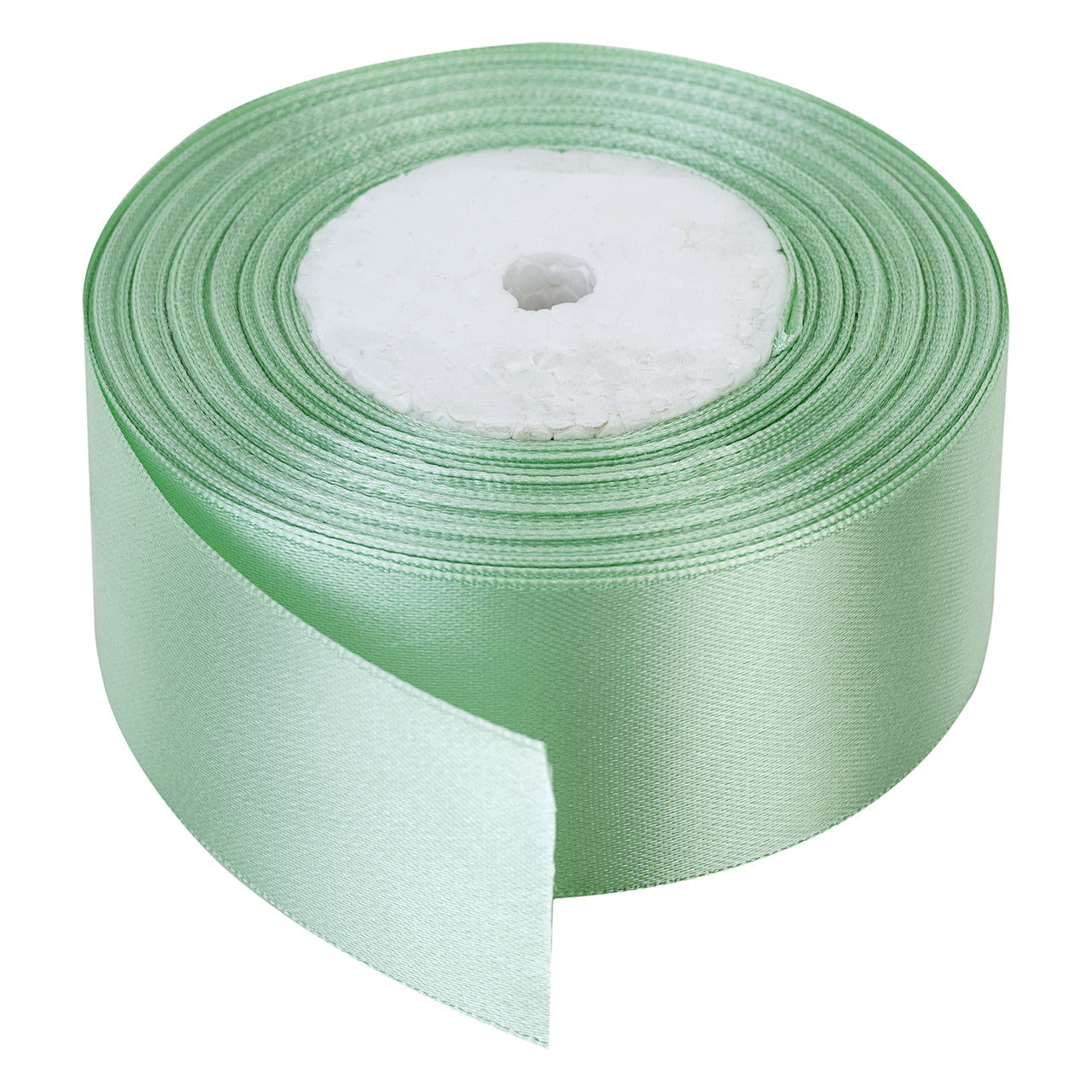 10m Double Sided Satin Ribbon - Mint Green