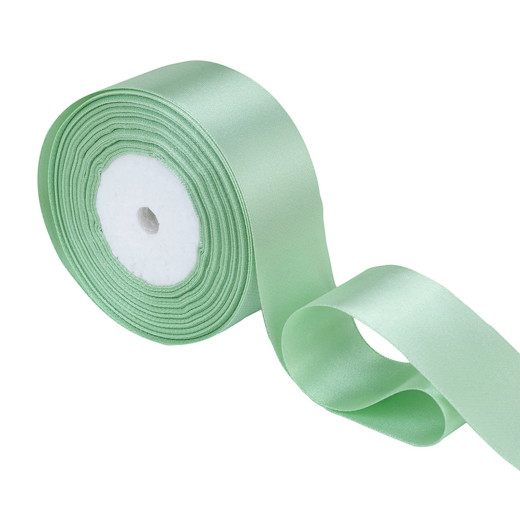 10m Double Sided Satin Ribbon - Mint Green