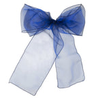 7" x 108" Organza Chair Sash - Navy