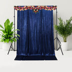 4ft x 7ft Sequin Photography Backdrop - Navy Blue