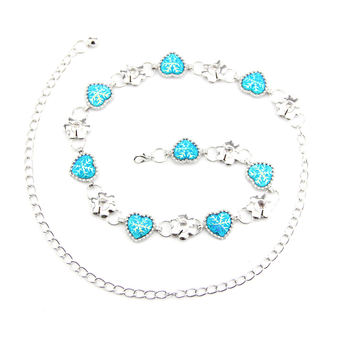 Charms Belt with Heart - Blue