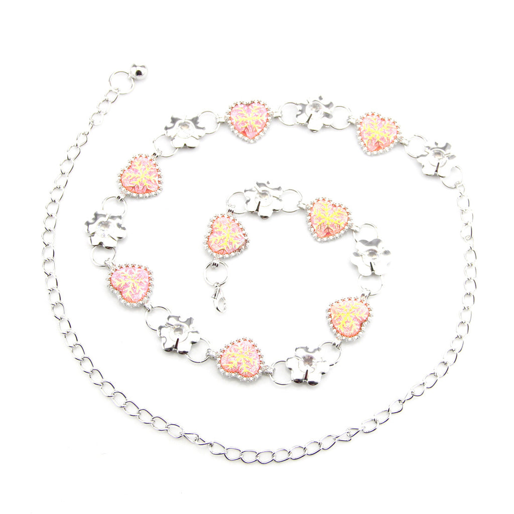 Charms Belt with Heart - Pink