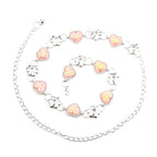Charms Belt with Heart - Pink