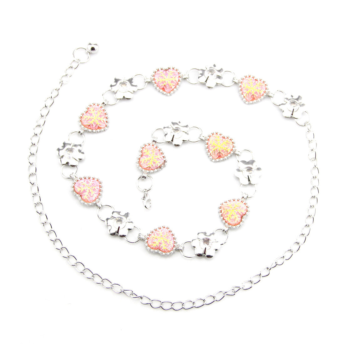 Charms Belt with Heart - Pink