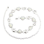 Charms Belt with Heart - White