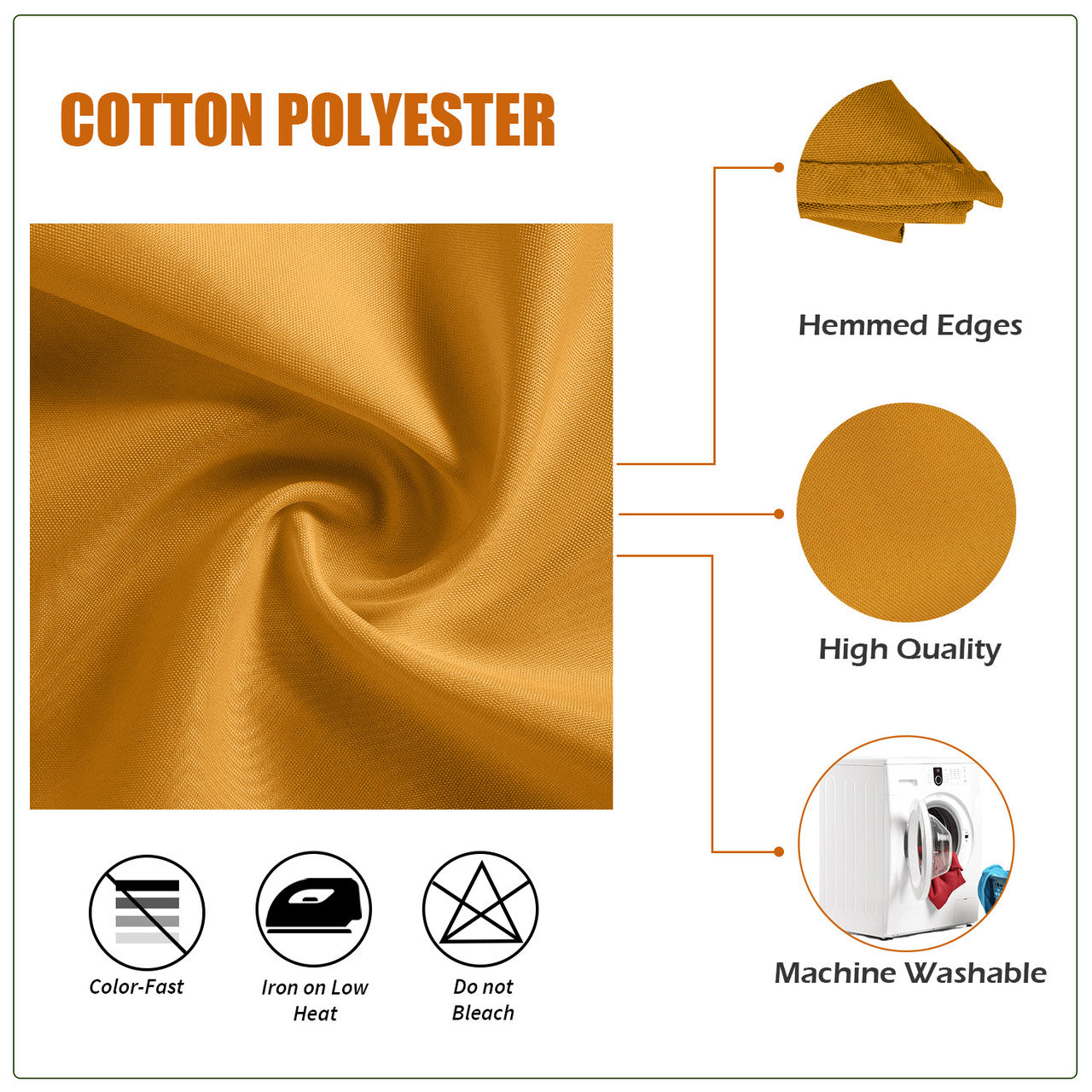 20" Polyester Table Napkin - Gold