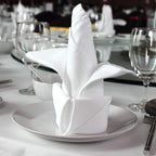 20" Spun Polyester Table Napkin - White