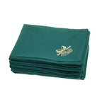 20" Spun Polyester Jingle Bell Embroided Table Napkin - Green