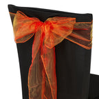 7" x 108" Organza Chair Sash - Orange