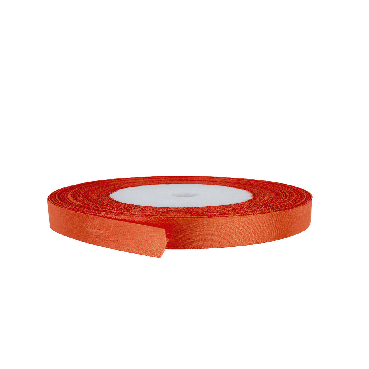 10m Double Sided Satin Ribbon - Orange