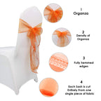 7" x 108" Organza Chair Sash - Orange