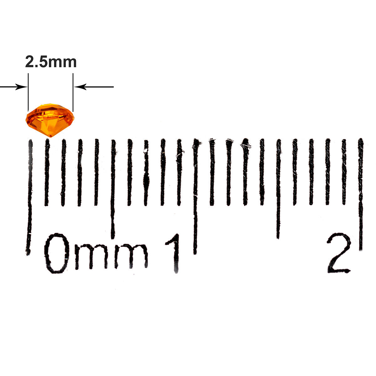 4000 Iridescent Table Scatter Acrylic Crystals, 2.5mm - Orange