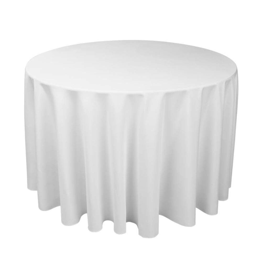 220GSM Round Spun Polyester Tablecloth - White