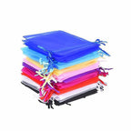 50pcs Sheer Organza Small Gift Bags with Drawstrings - Assorted Colours