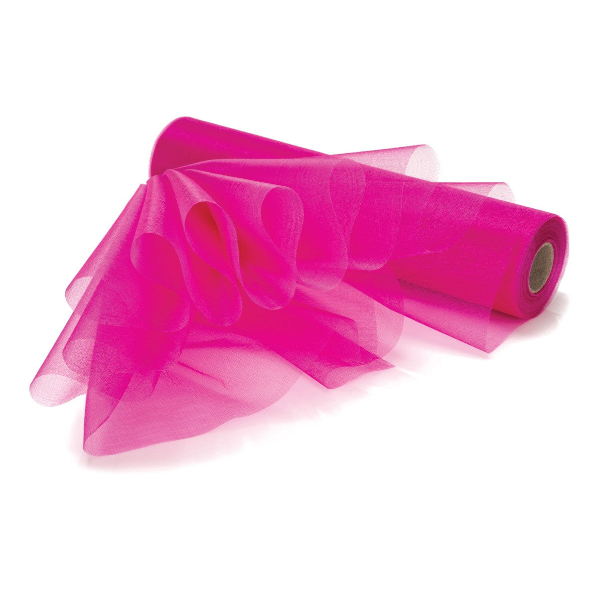25m x 29cm Organza Sheer Roll - Hot Pink