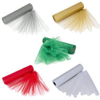 29cm Organza Snow Sheer Rolls Bundle, 5 x 25m Rolls - Mixed Colours
