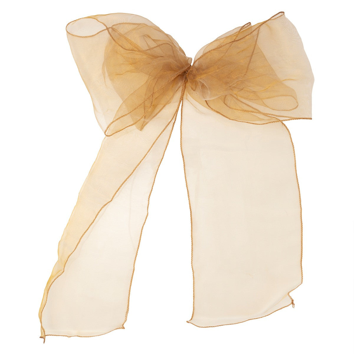 7" x 108" Organza Chair Sash - Antique Gold