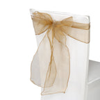 7" x 108" Organza Chair Sash - Antique Gold