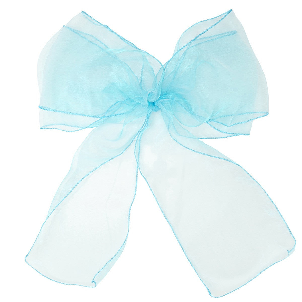 7" x 108" Organza Chair Sash - Aqua Blue