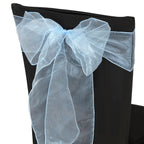 7" x 108" Organza Chair Sash - Baby Blue