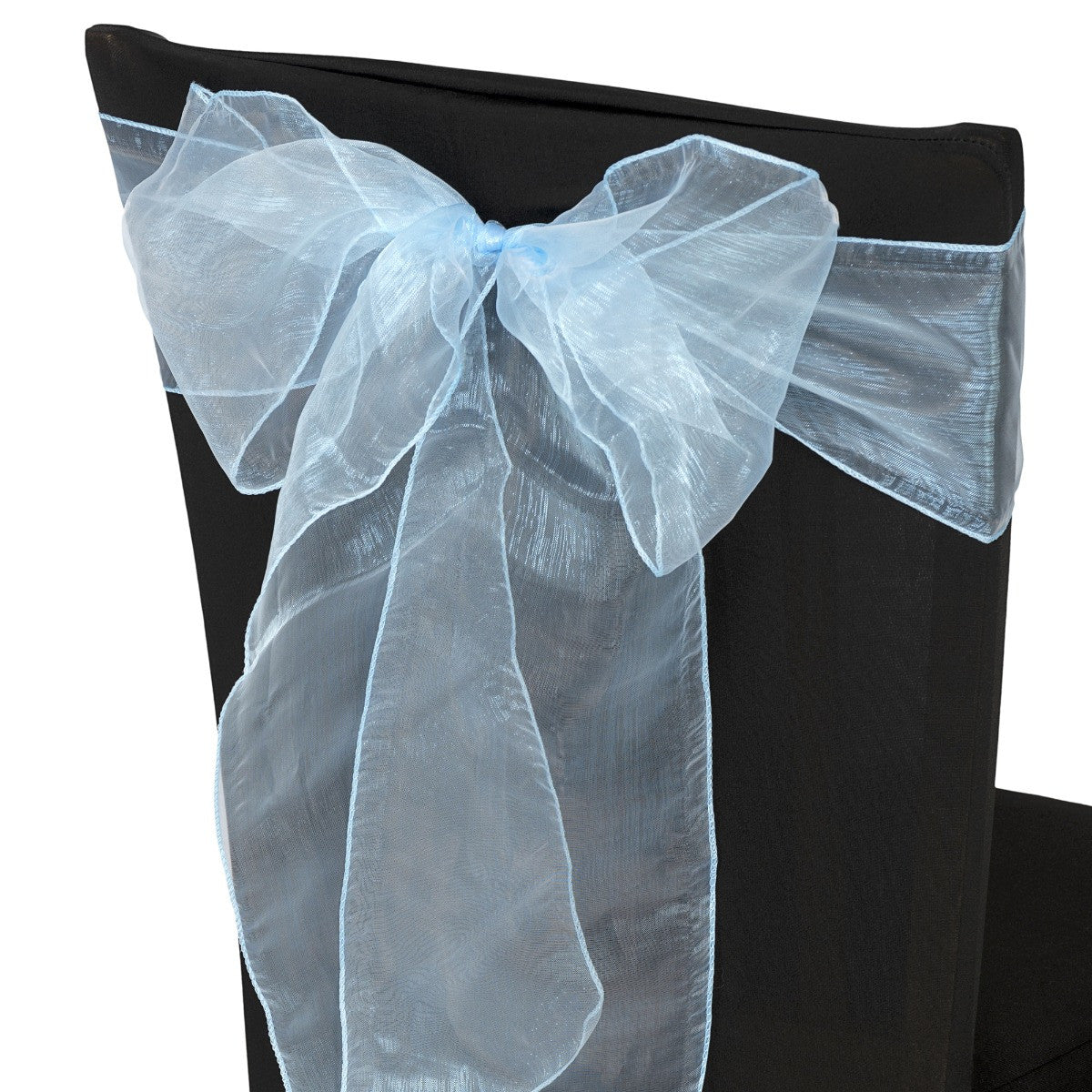 7" x 108" Organza Chair Sash - Baby Blue