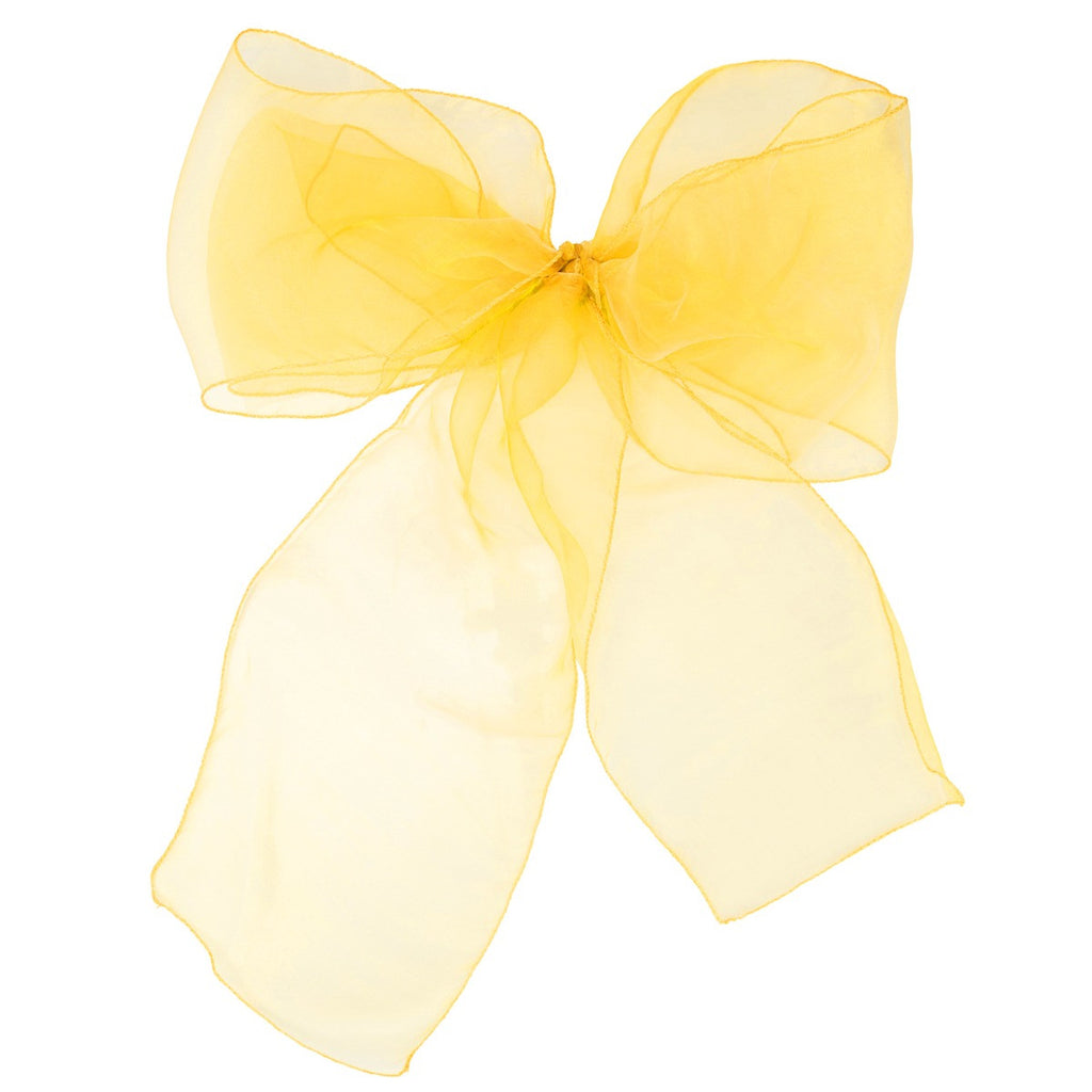 7" x 108" Organza Chair Sash - Bright Gold