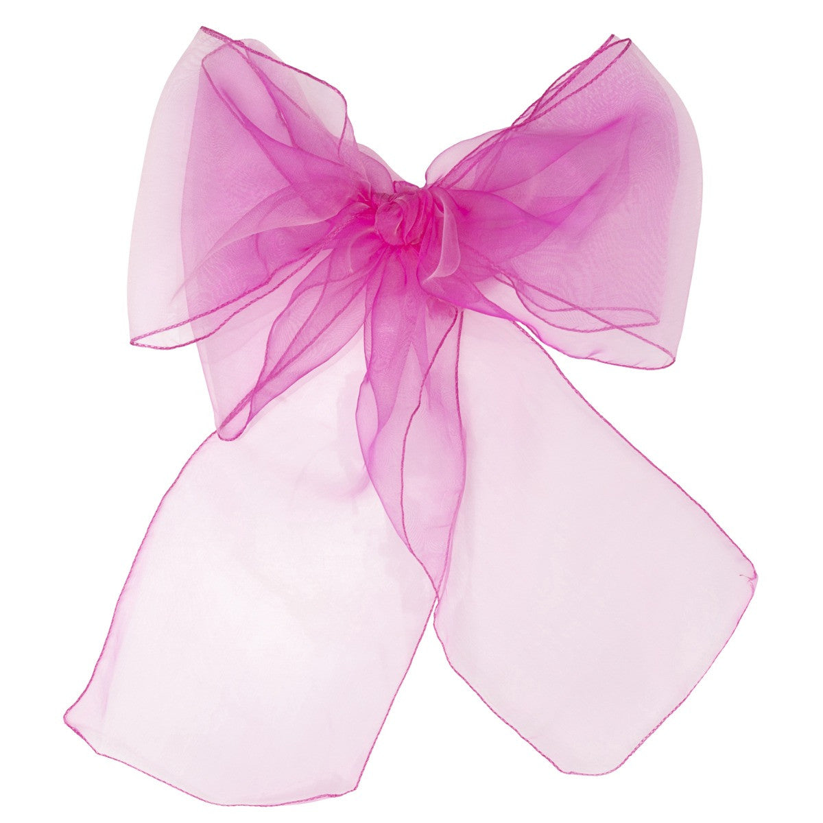 7" x 108" Organza Chair Sash - Bright Pink