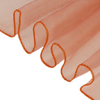 7" x 108" Organza Chair Sash - Coral Orange