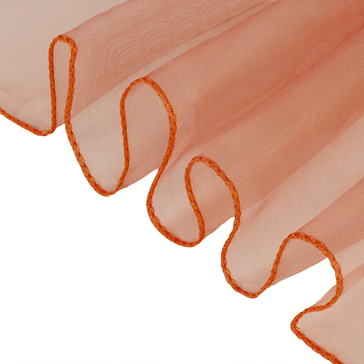 7" x 108" Organza Chair Sash - Coral Orange
