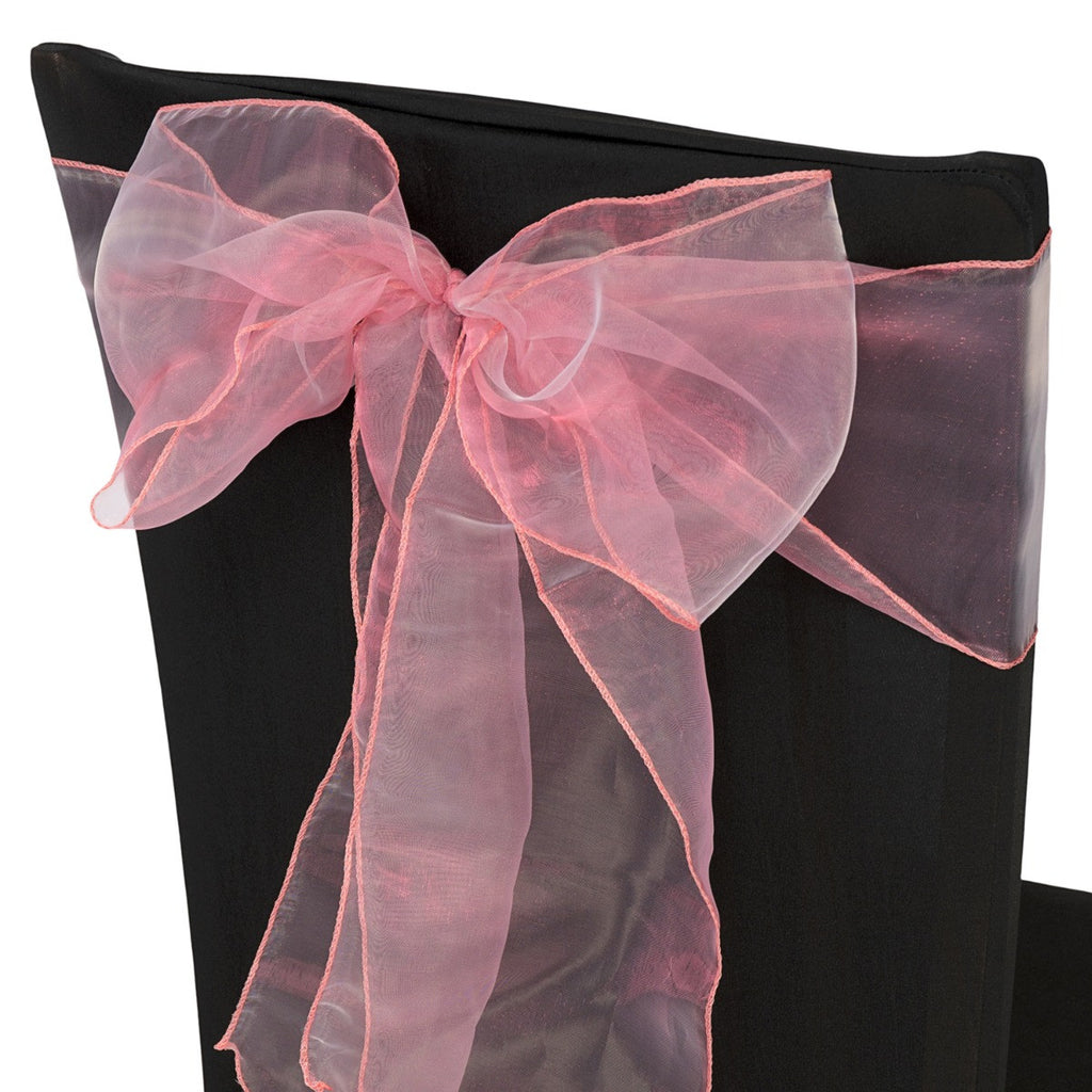 7" x 108" Organza Chair Sash - Dusty Rose