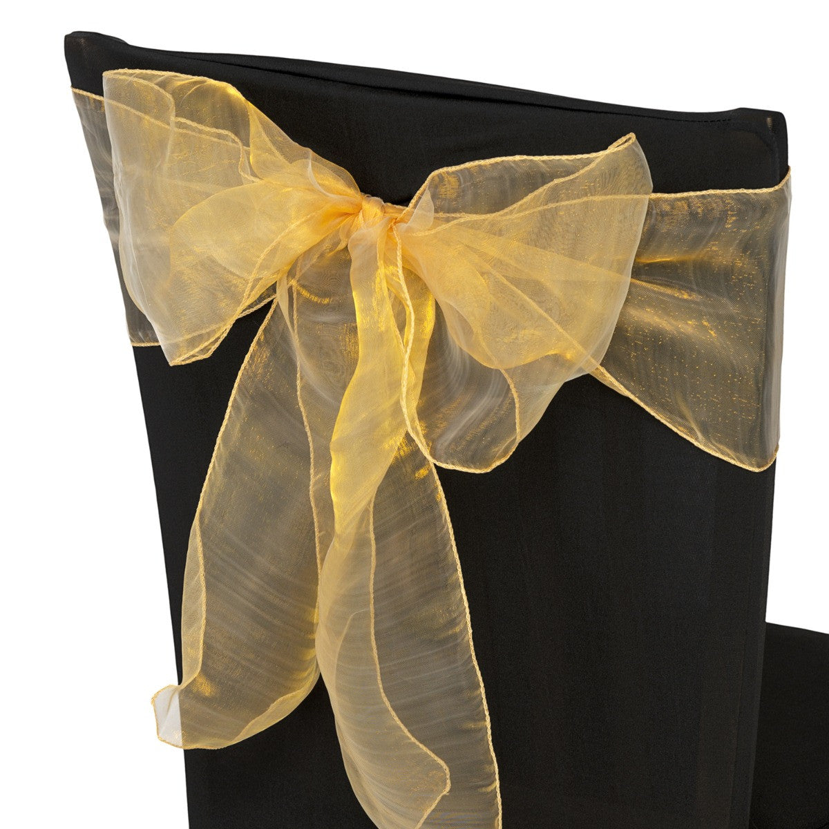7" x 108" Organza Chair Sash - Gold