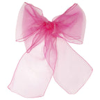 7" x 108" Organza Chair Sash - Hot Pink