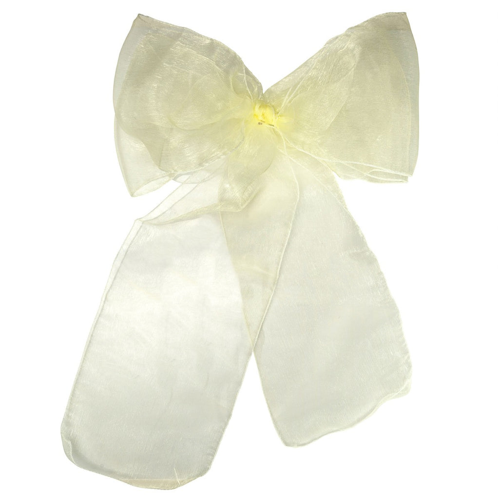 7" x 108" Organza Chair Sash - Ivory