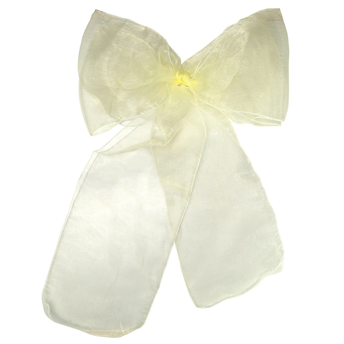 7" x 108" Organza Chair Sash - Ivory