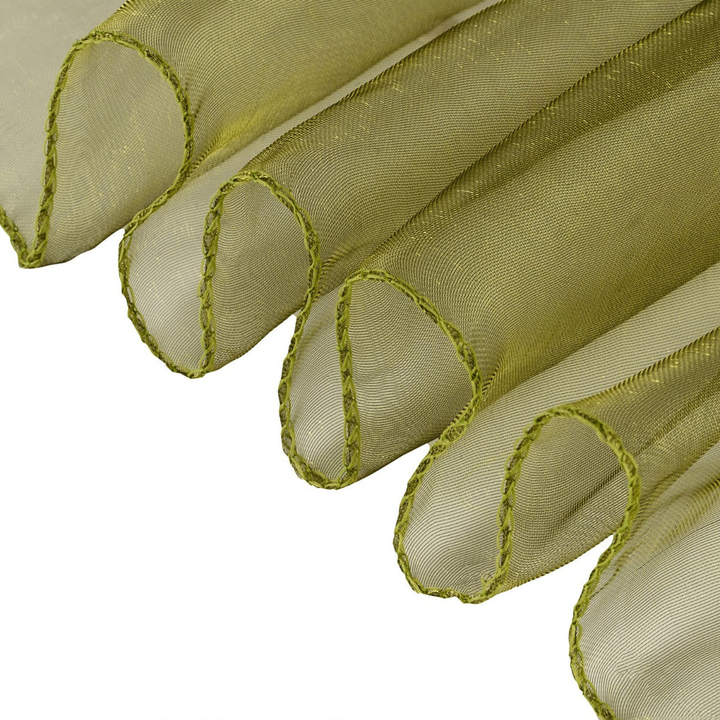 7" x 108" Organza Chair Sash - Olive Green