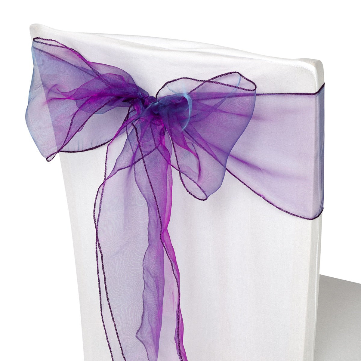 7" x 108" Organza Chair Sash - Violet