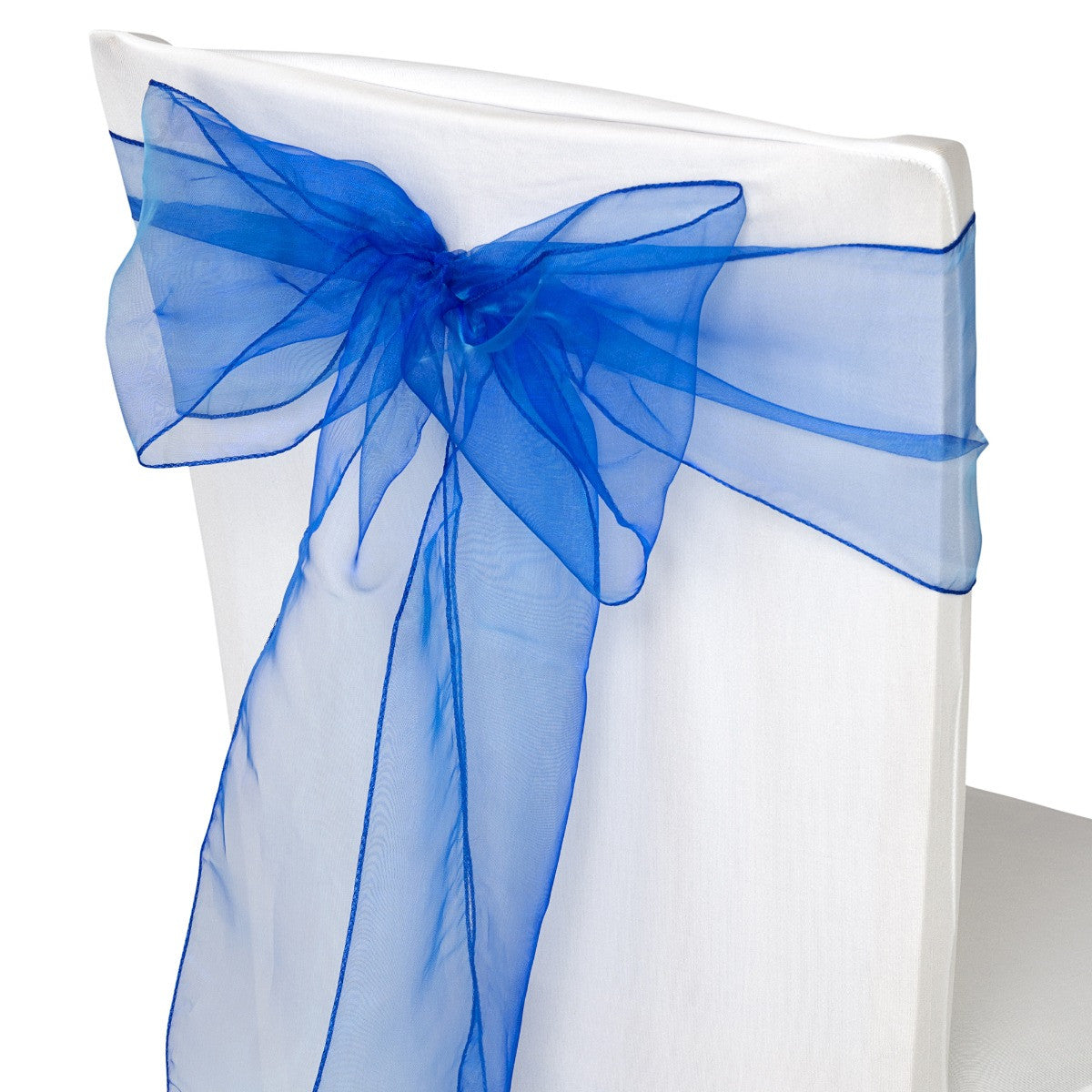 7" x 108" Organza Chair Sash - Royal Blue