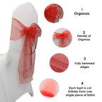 7" x 108" Organza Chair Sash - Red