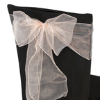 7" x 108" Organza Chair Sash - Rose Gold